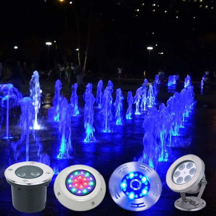 light fountain underwater led